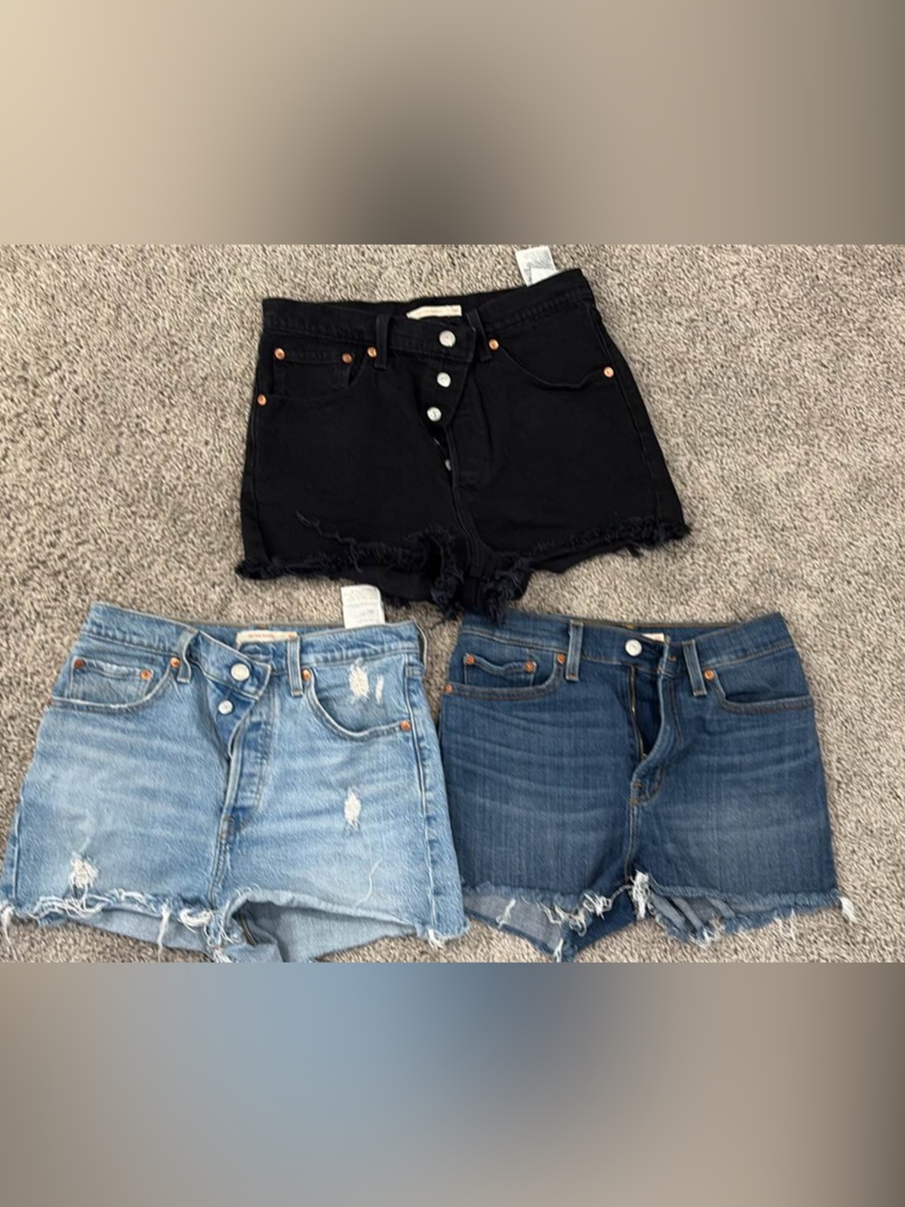 Levi’s high rise Jean shorts